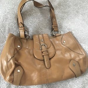 Dark beige Purse, Leather, Medium